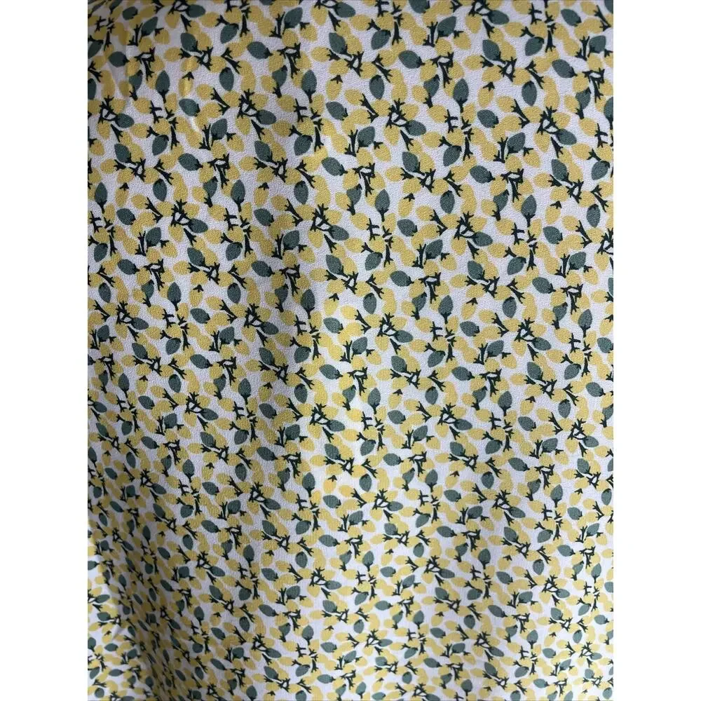 max studio, short sleeve blouse, multicolor, lemon print, large, NWT - Picture 6 of 8